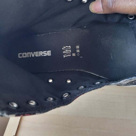 Chuck Taylor All Star Converse CT HI Black/Chili Unisex Sneakers (Size W9 / M7) - Picture 8 of 14